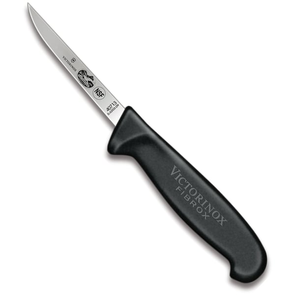 Swiss Army Brands Victorinox 40713 Kitchen Fibrox Pro Black Poultry - Deboning, 30.75In Narrow, Straight Blade VIC-5.6203.09 - main